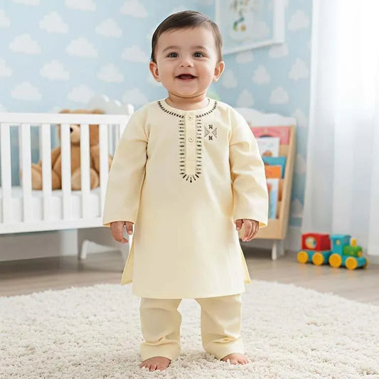 Eid Embroidered Kurta Shalwar Suit for Boys 1-4 Years