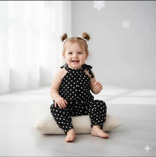 Toddler Black Polka Dot Western Suit Set