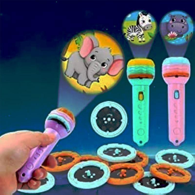 HD Projection Flashlight for Kids Wall Projection