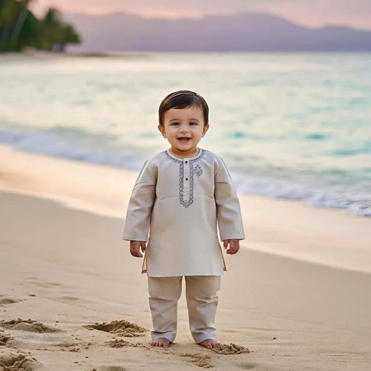 Eid Kurta Shalwar Suit for Boys 1-4 Years Cotton