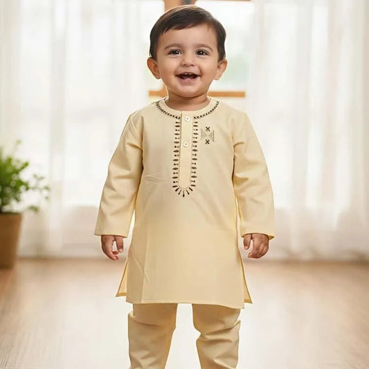 Eid Embroidered Kurta Shalwar Suit for Boys 1-4 Years