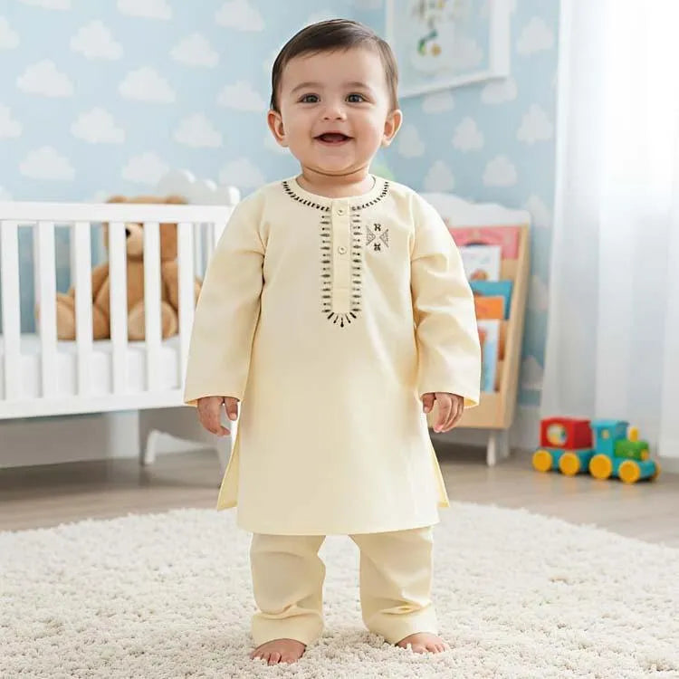 Eid Embroidered Kurta Shalwar Suit for Boys 1-4 Years