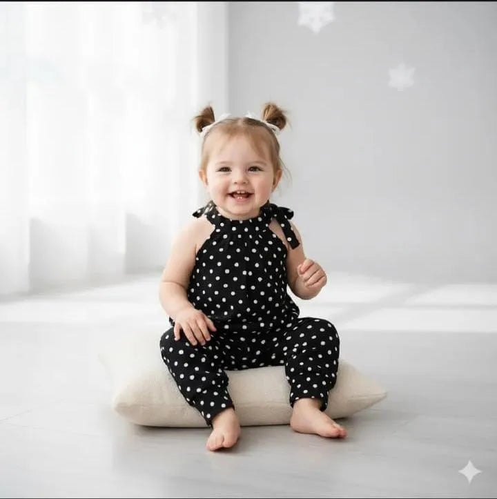 Toddler Black Polka Dot Western Suit Set