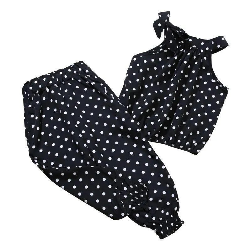 Toddler Black Polka Dot Western Suit Set