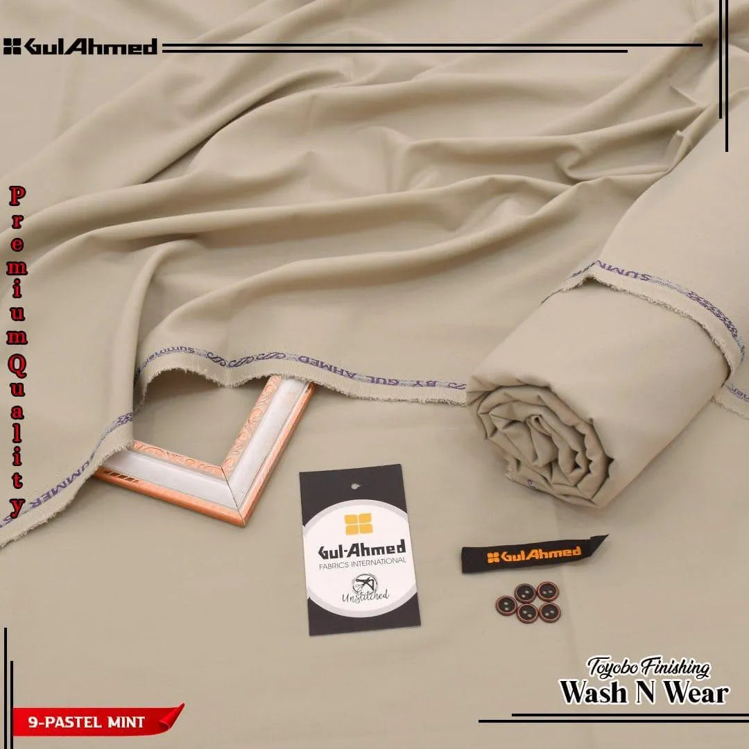 Men's Wash & Wear Plain Suit Brown All Season