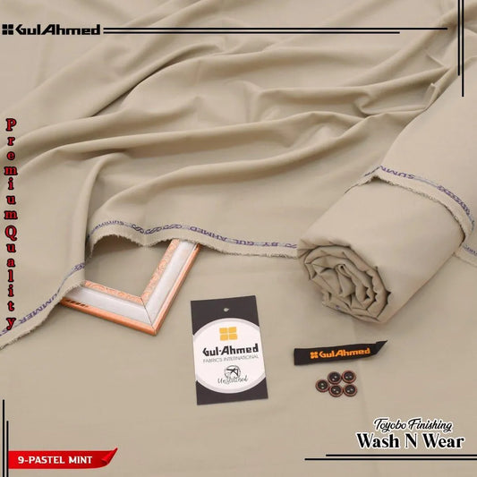 Men's Wash & Wear Plain Suit Brown All Season