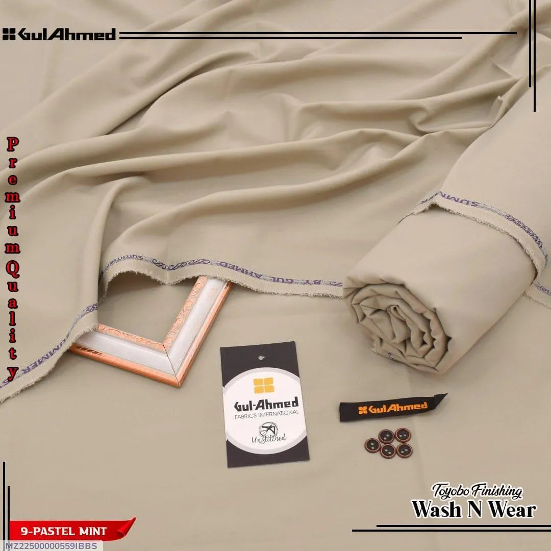 Men's Wash & Wear Plain Suit Brown All Season