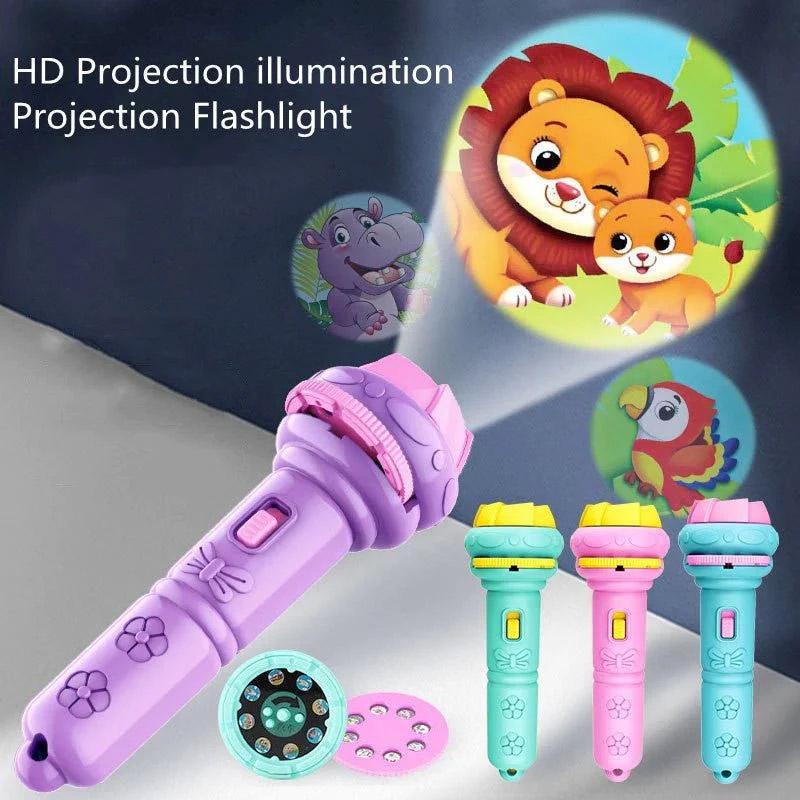 HD Projection Flashlight for Kids Wall Projection