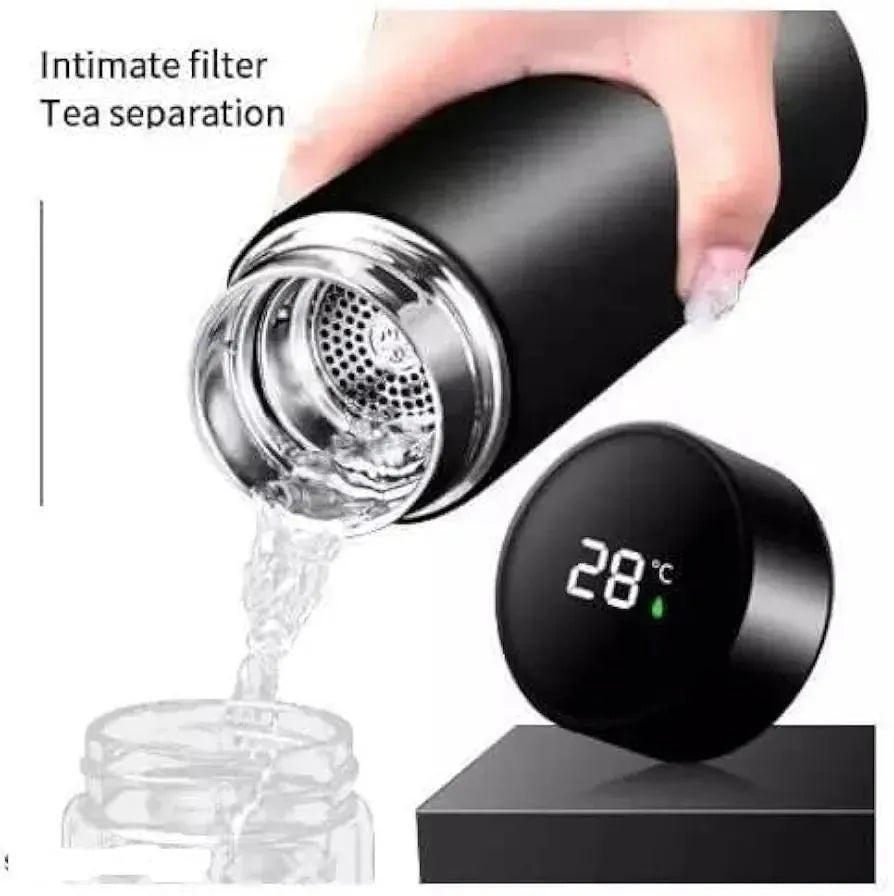 hot and cold water bottle with led temprature