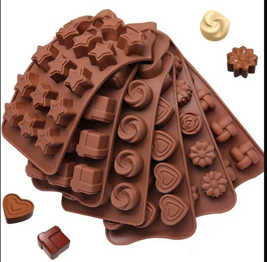 Silicone Chocolate Molds Shapes | Non-Stick Candy & Cake Making Mold for Kids & Adults | Random Shapes 3pc